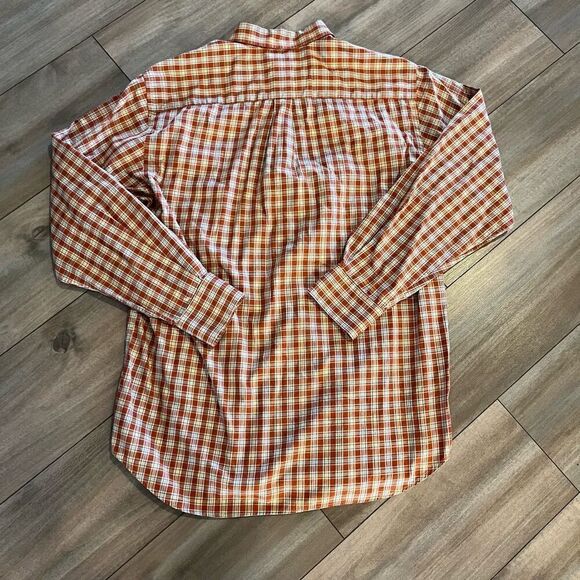 Peter Millar Red Plaid Buttonup Shirt‎ Men Large Bin J-19 - Picture 4 of 4